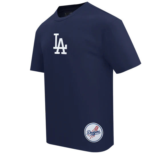 PRO STANDAR LOS ANGELES DODGERS WINGSPAN MEN'S CJ DROP SHOULDER TEE - MIDNIGHT NAVY