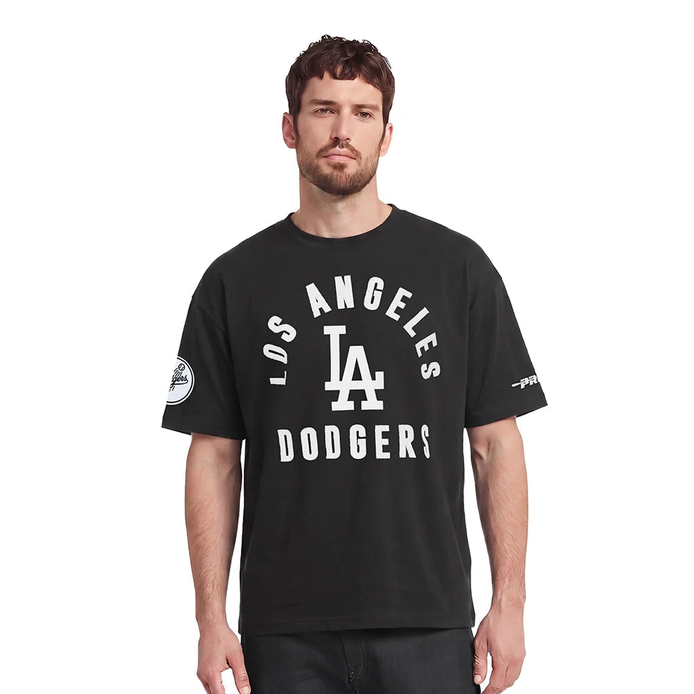 Pro Standard Men's Los Angeles Dodgers All Pro Drop Shoulder T-Shirt-Black