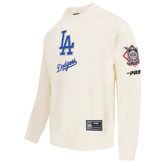 PRO STANDAR LOS ANGELES DODGERS MODERN ORIGINALS MEN'S FLC CREWNECK - EGG