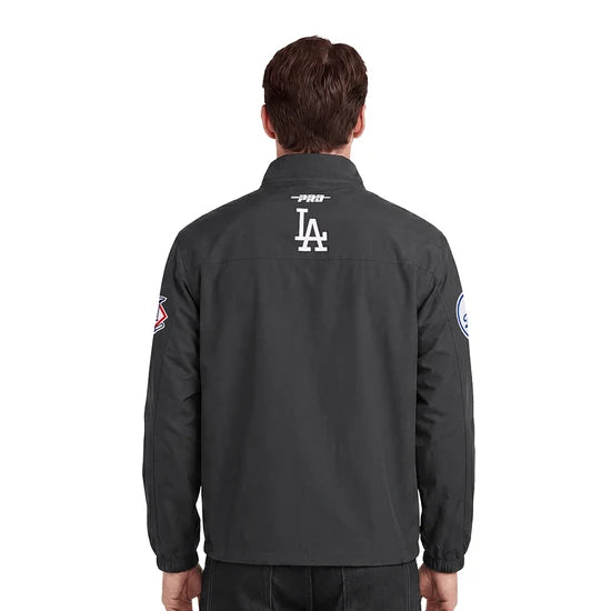 Pro Standard Los Angeles Dodgers Pre Game Jacket With Hood-Black