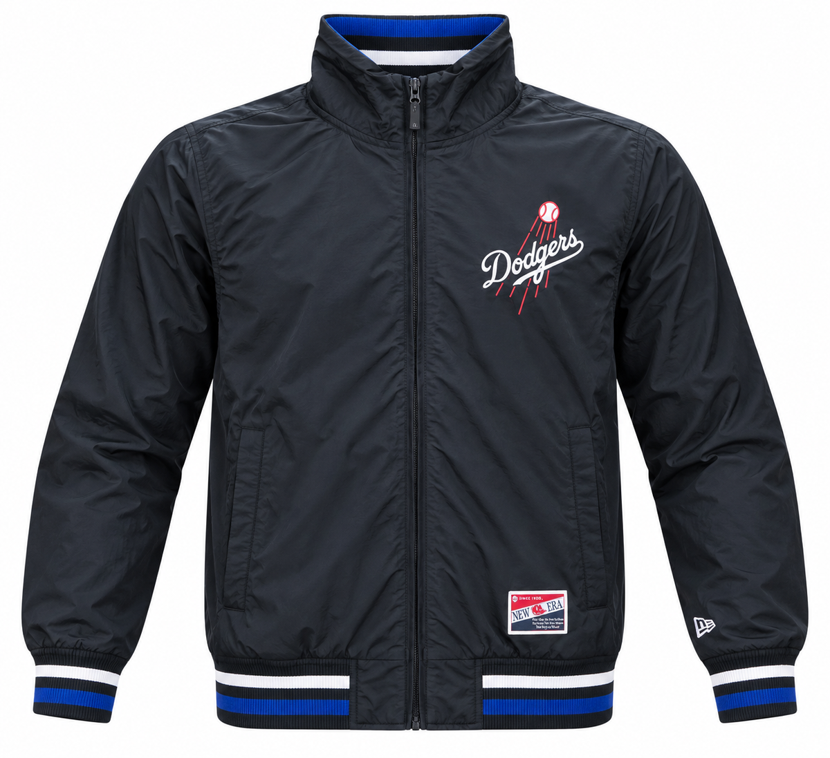New Era Men's Los Angeles Dodgers Throwback Nylon Full- Zip Jacket