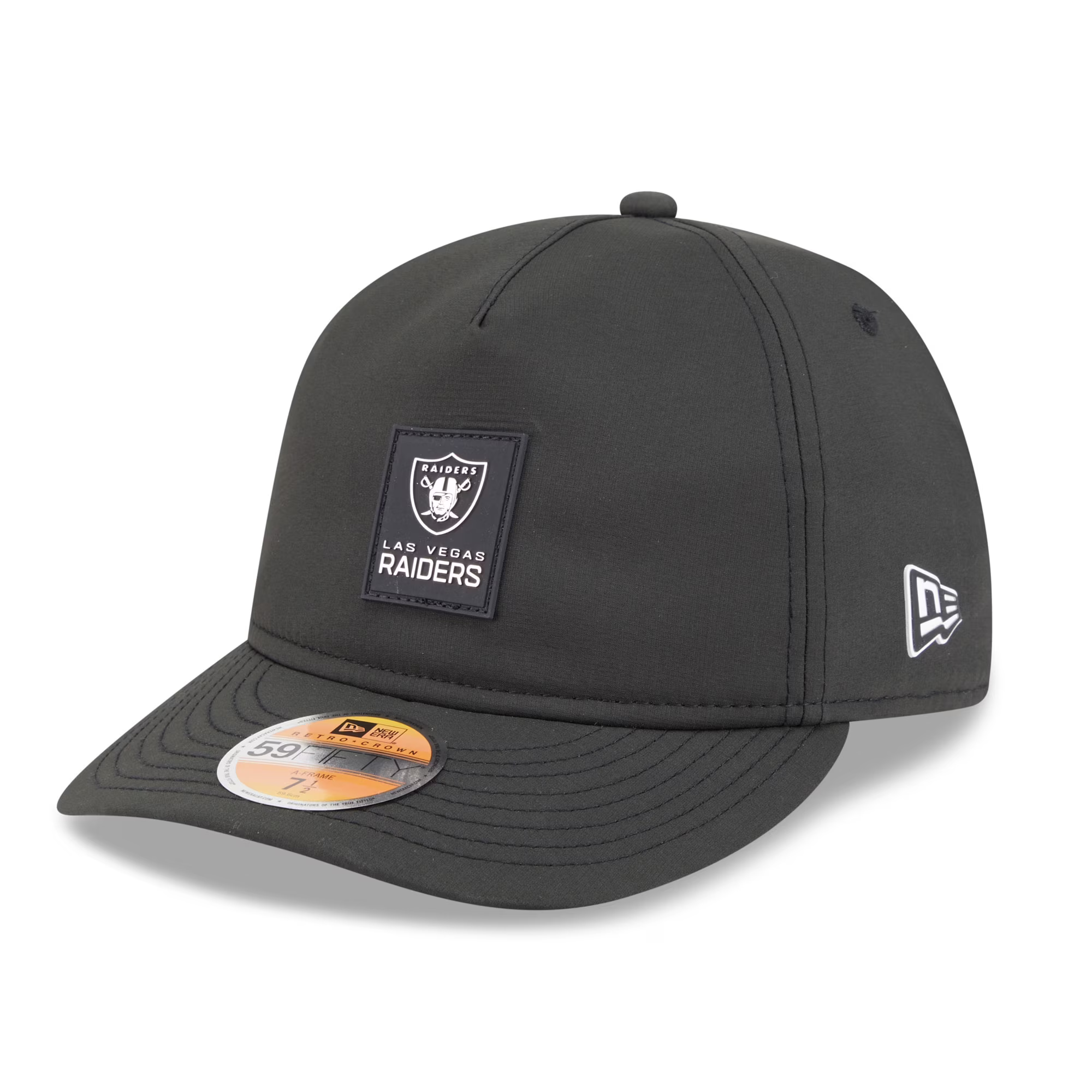 New Era Las Vegas Raiders Performance Retro Crown A-Frame ON-FIELD Sideline 59FIFTY Fitted Hat-Black