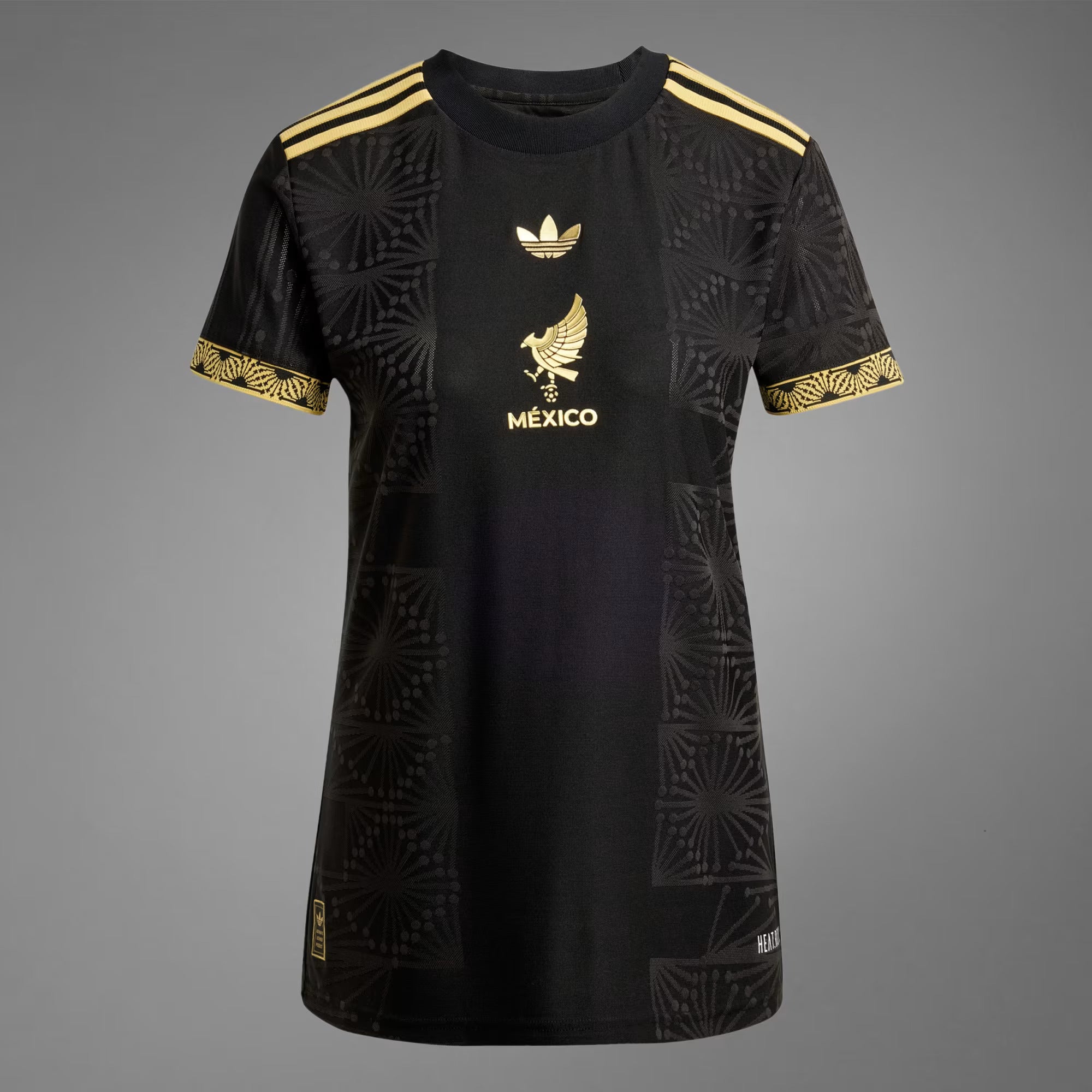 Adidas Women's Mexico FMF Authentic Jersey 2025- Black/Gold