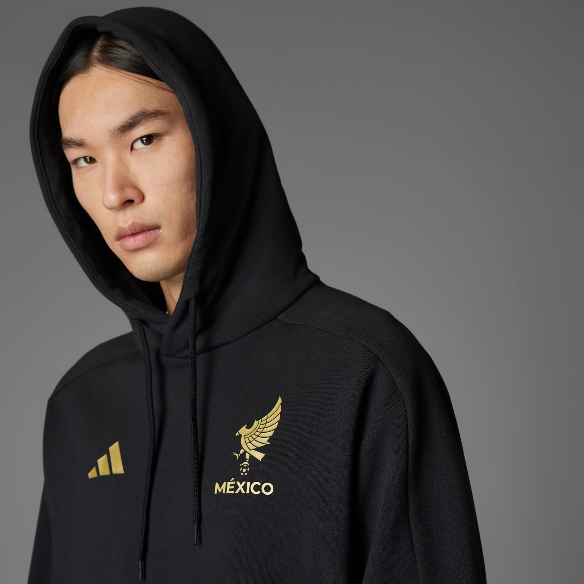 Adidas Mexico FMF DNA Hoodie-Black/Gold