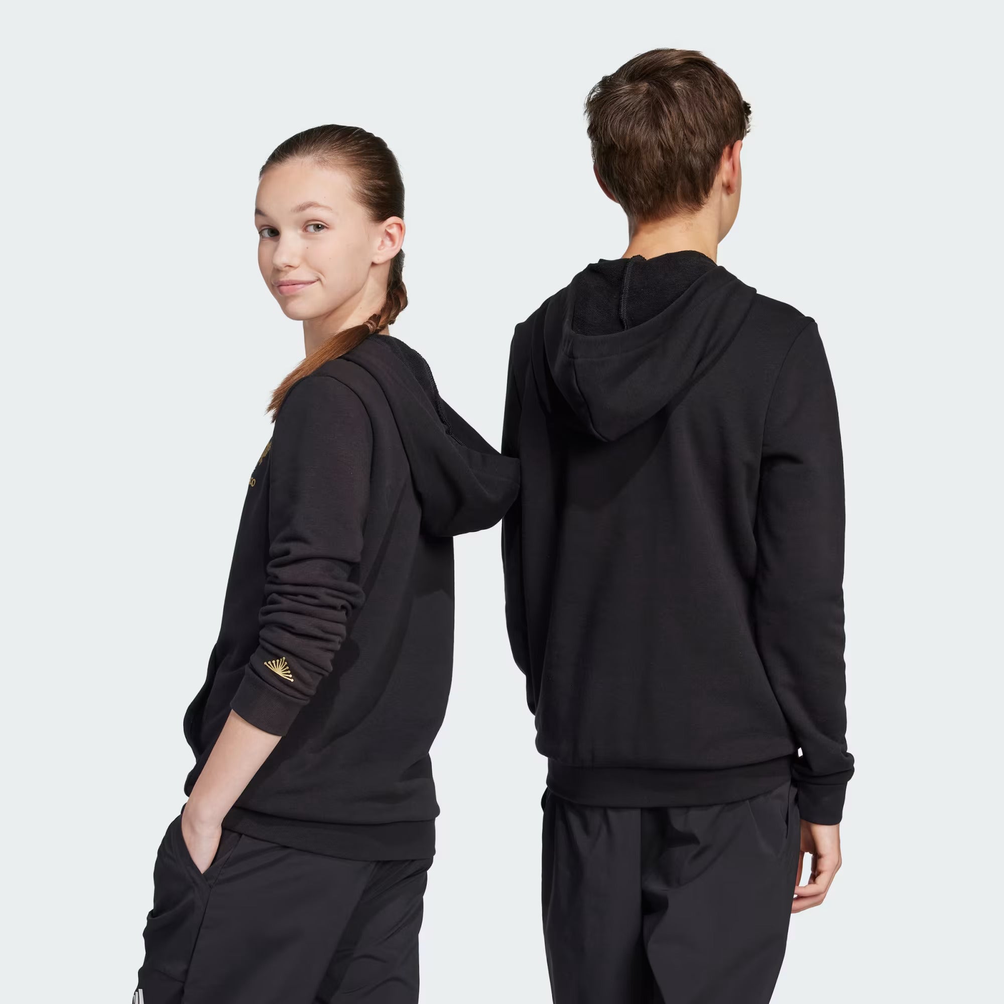 Adidas Youth Mexico FMF DNA Hoodie-Black/Gold