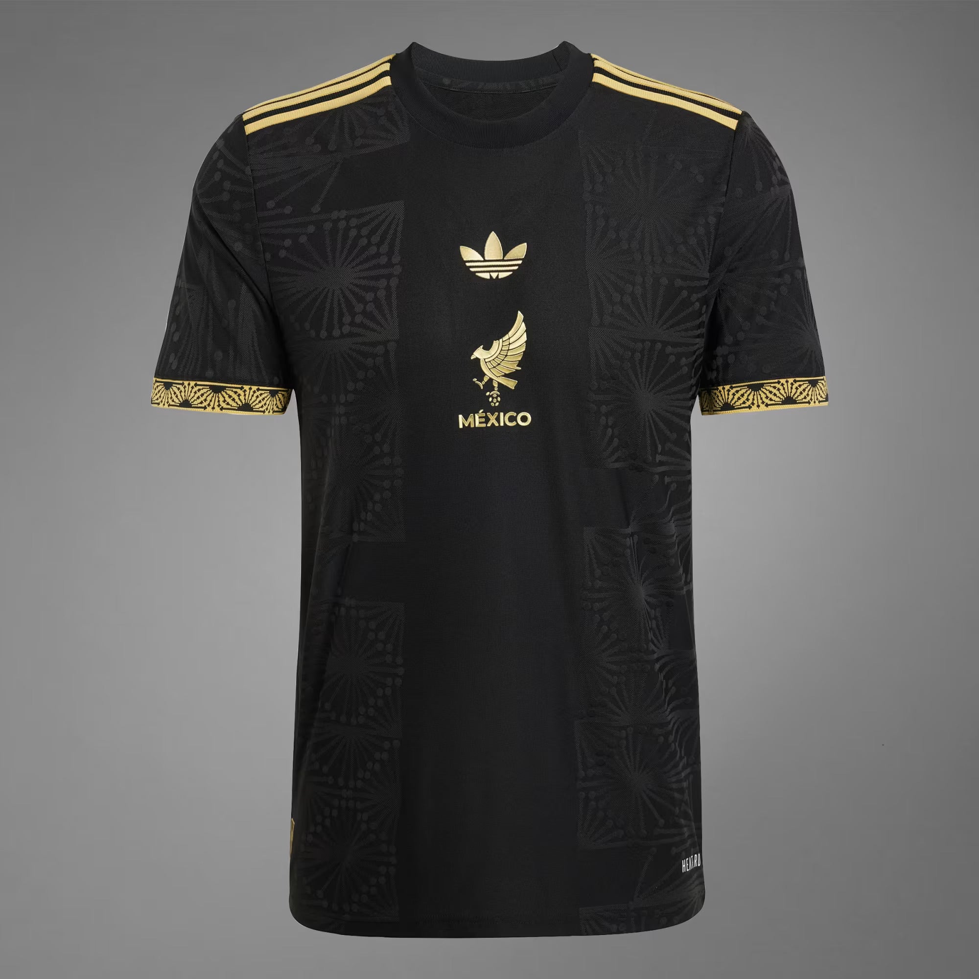 Adidas Men's Mexico FMF Authentic Jersey 2025- Black/Gold