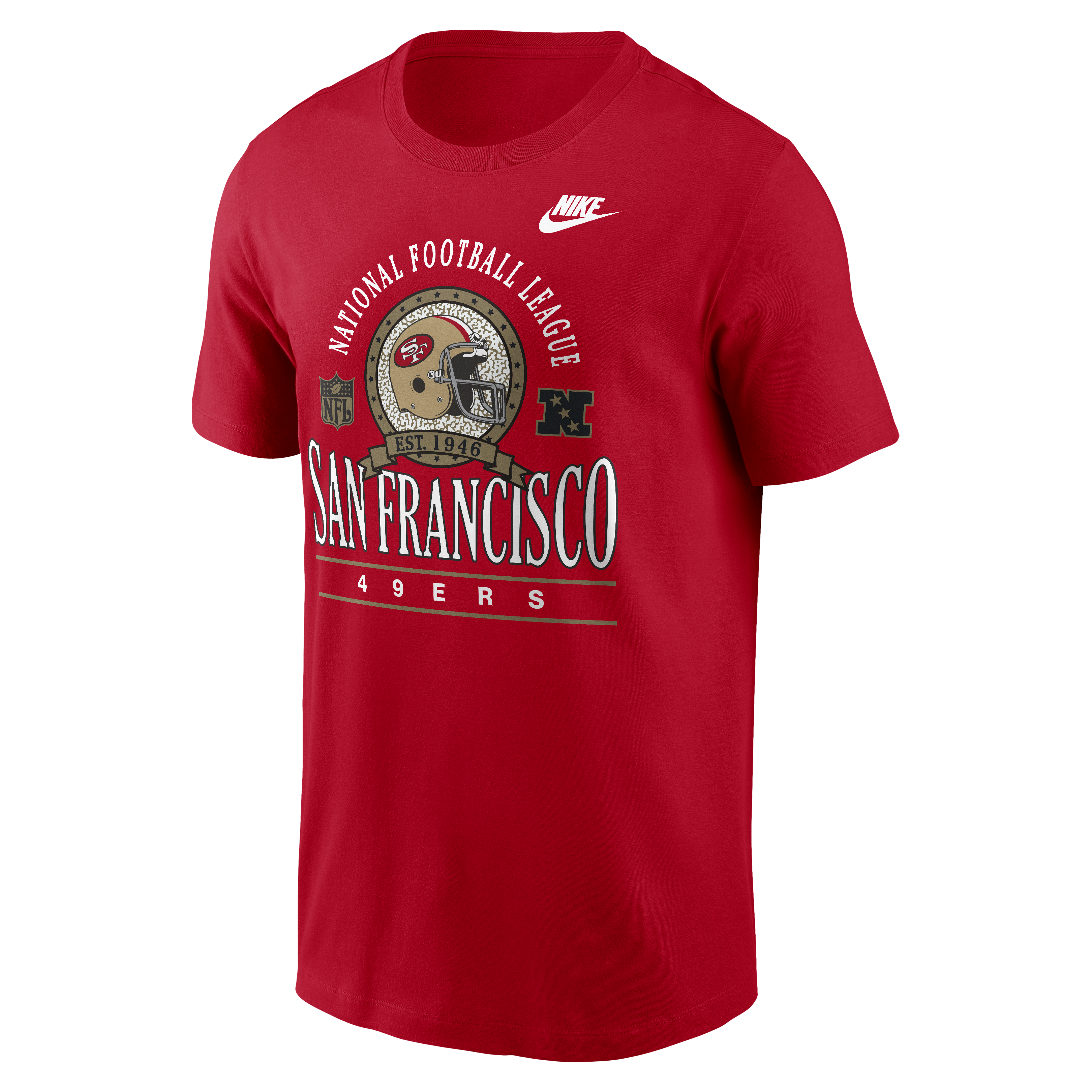 Nike San Francisco 49ers Rewind Team Spirit T-Shirt -Scarlet