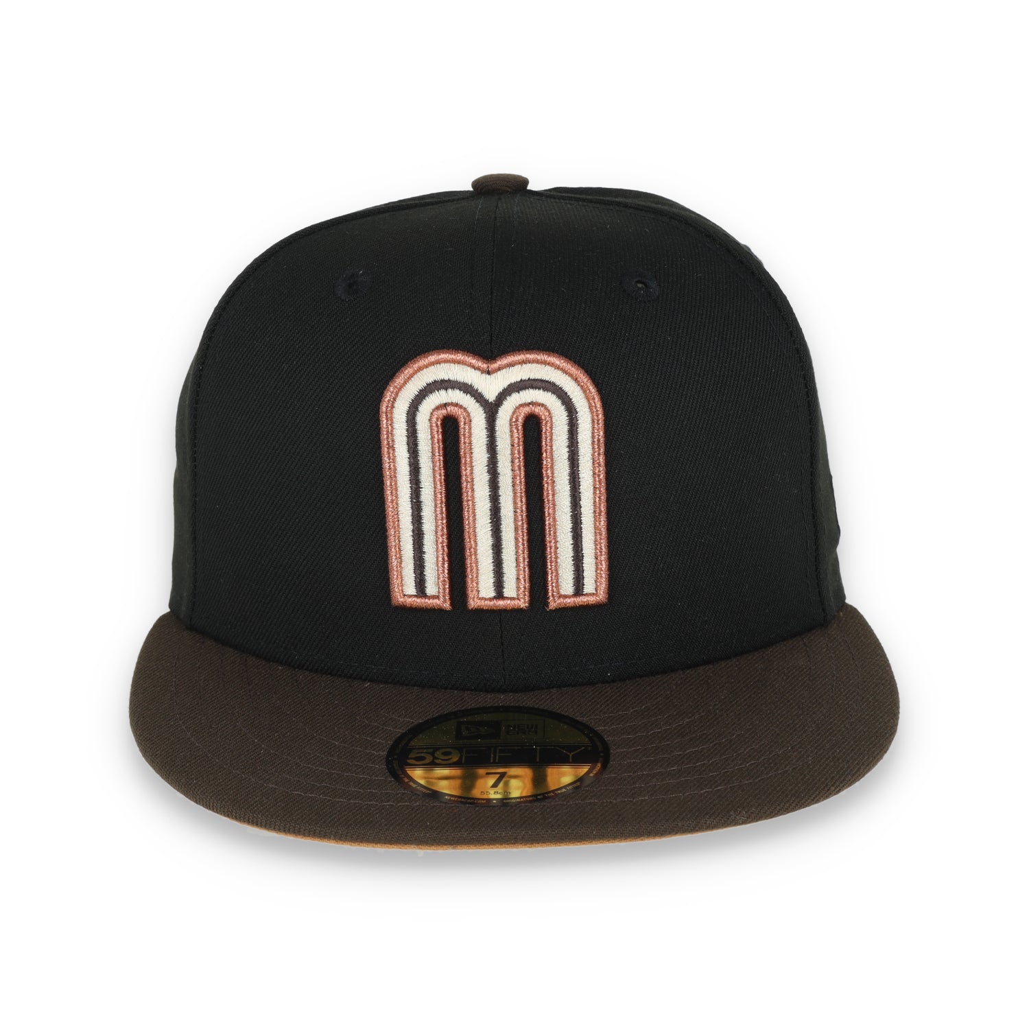 NEW ERA OFFICIAL MEXICO FLAG 59FIFTY FITTED HAT-BLK/WALNUT