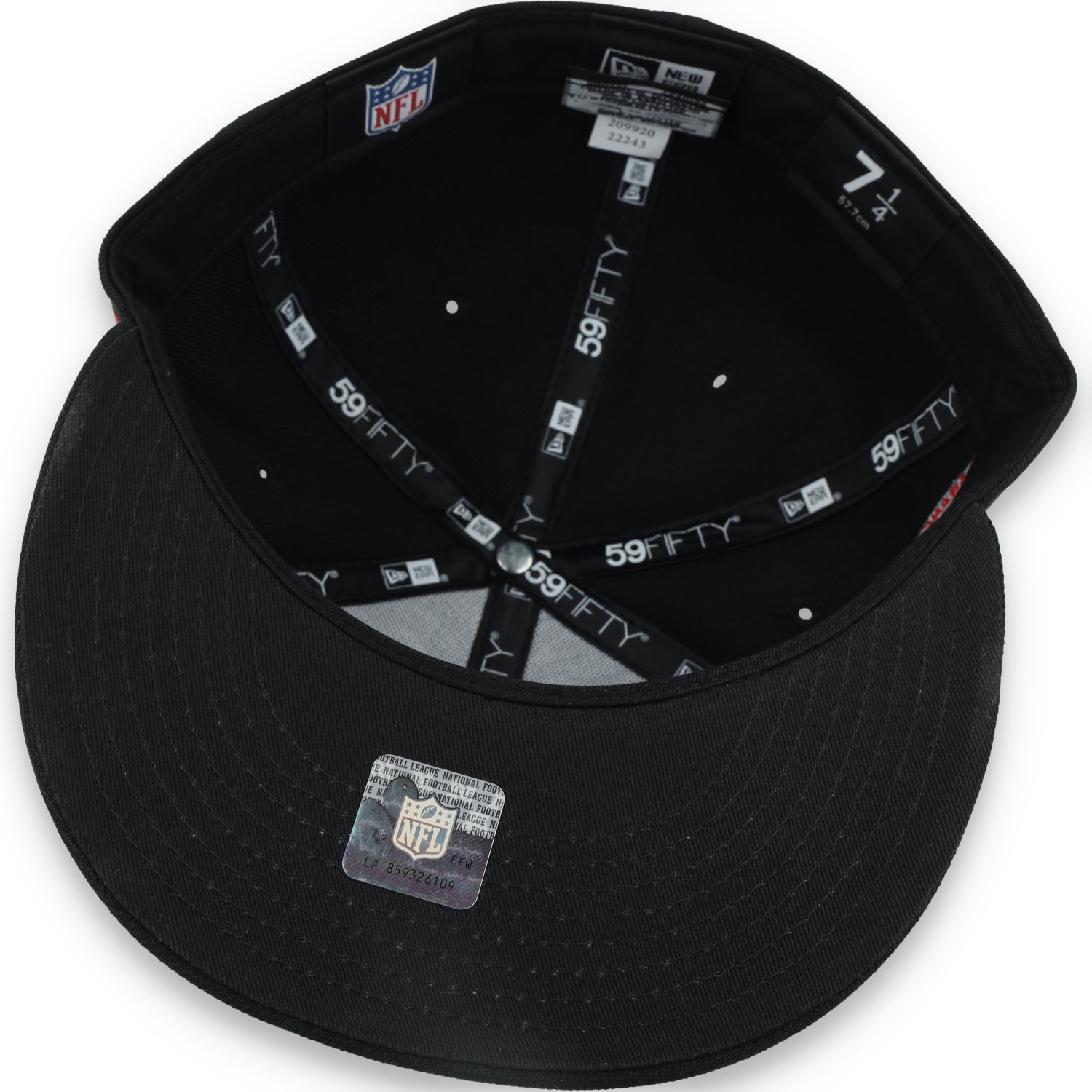 NEW ERA SAN FRANCISCO 49ERS GOTHIC SCRIPT 40TH ANNIVERSARY SIDE PATCH 59FIFTY FITTED HAT-BLACK/RED
