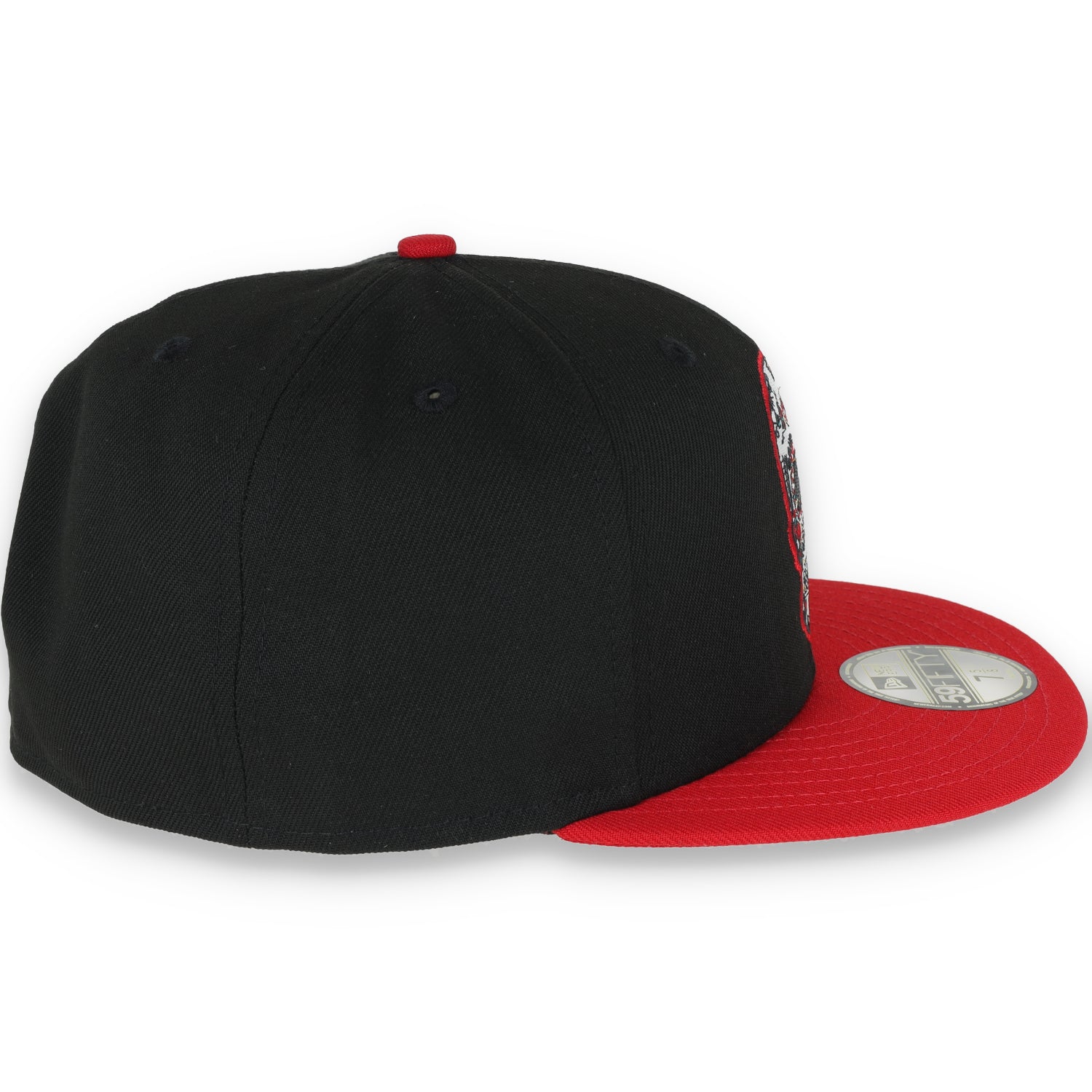 NEW ERA SAN FRANCISCO 49ERS SUGAR SKULL 2-TONE 59FIFTY FITTED HAT-BLACK/Red