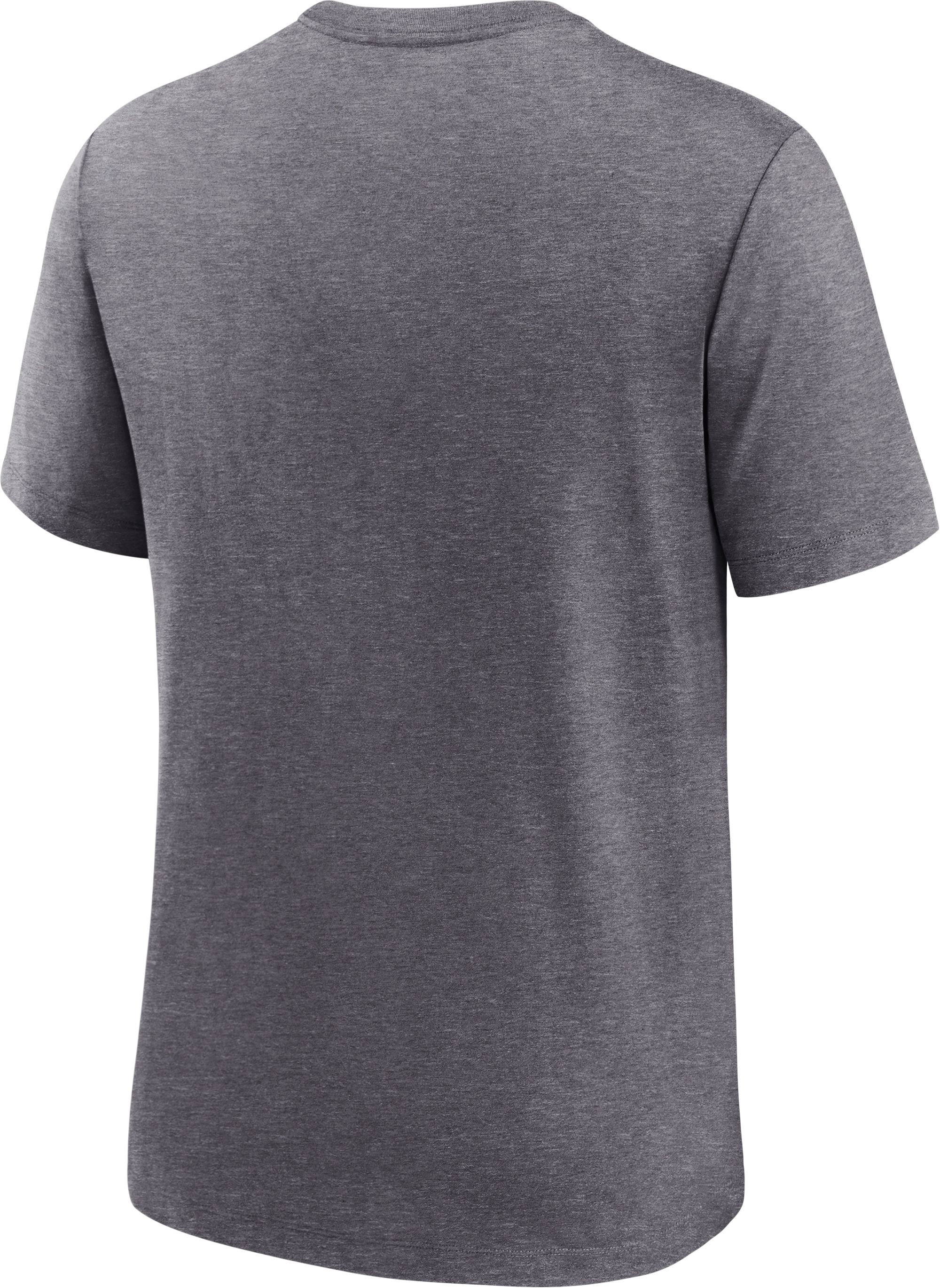 Nike Men's Las Vegas Raiders Blitz Stacked Dark Grey Heather T-Shirt
