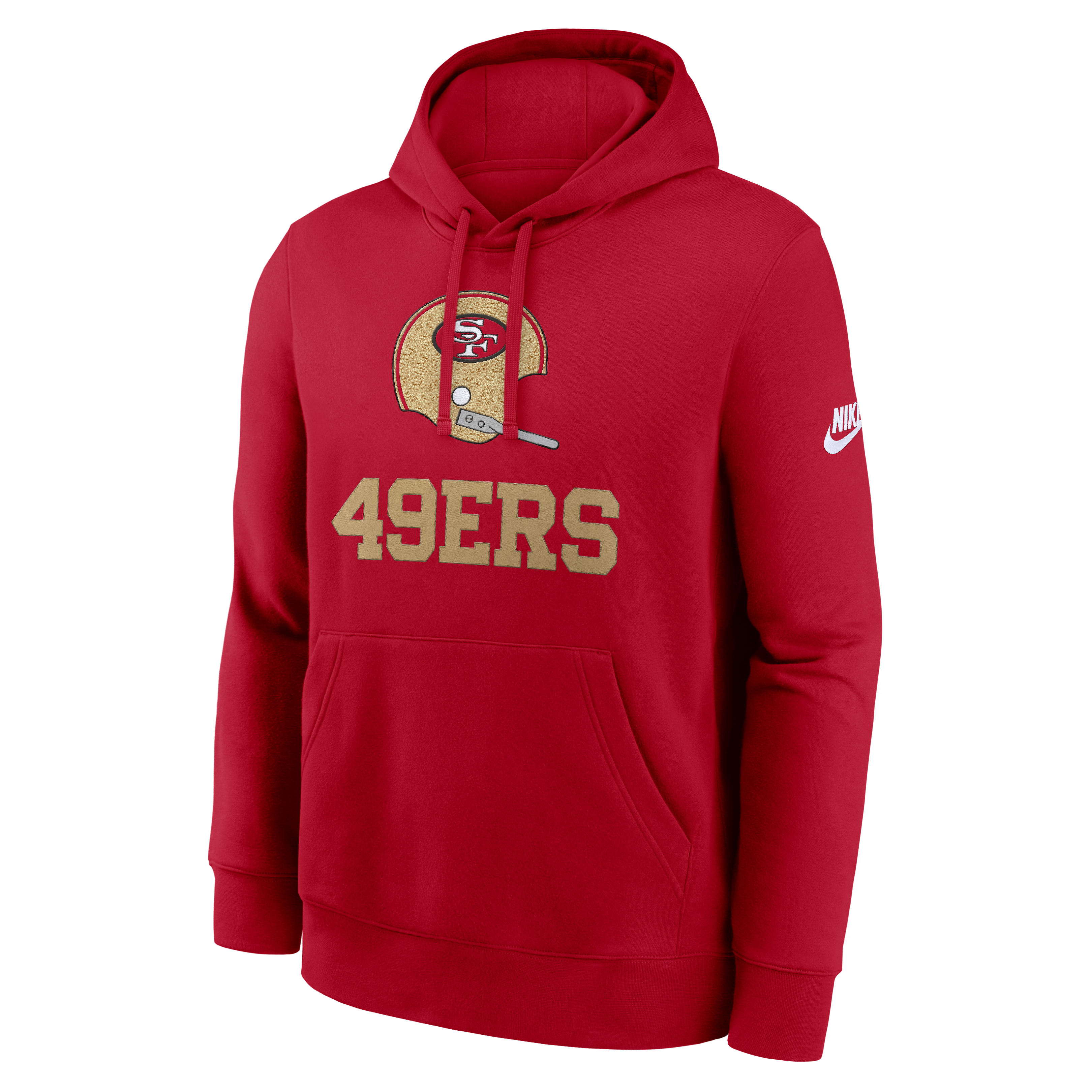 Nike San Francisco 49ers Rewind Club Hoodie- Red