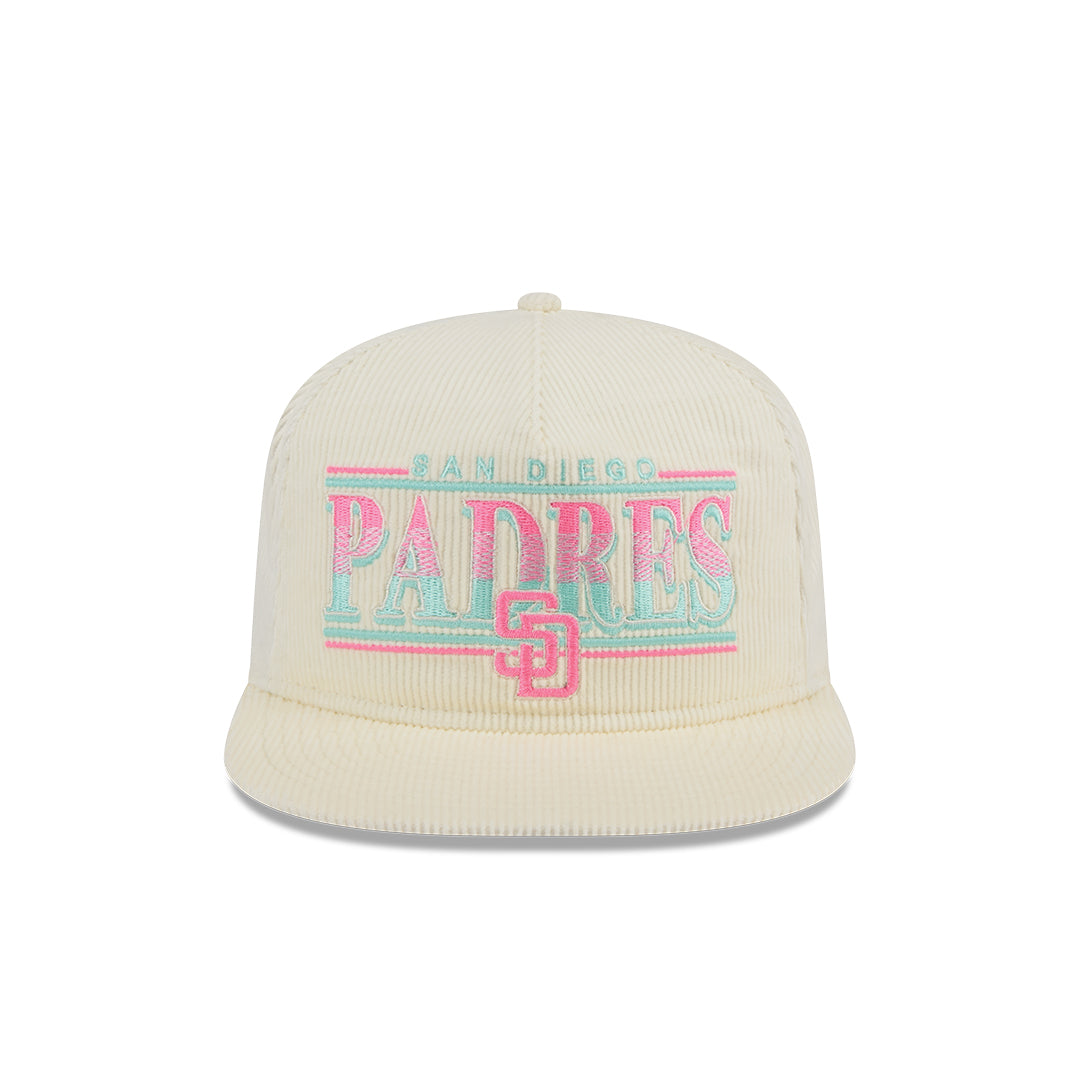 New Era San Diego Padres  Corduroy Throwback The Golfer Snapback Hat