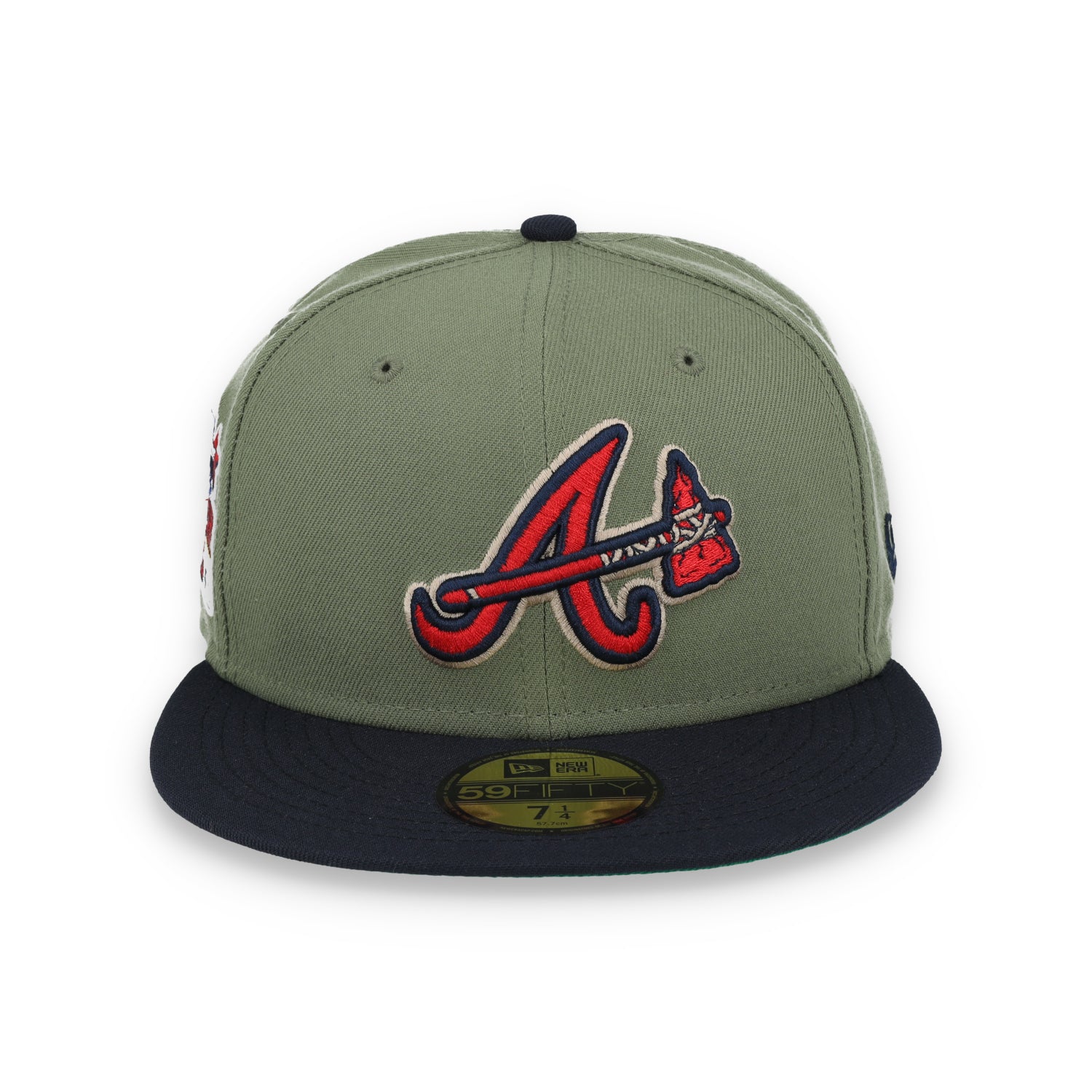 New Era Atlanta Braves 2000 All Star Game Side Patch 59FIFTY Fitted Hat-Olive Green