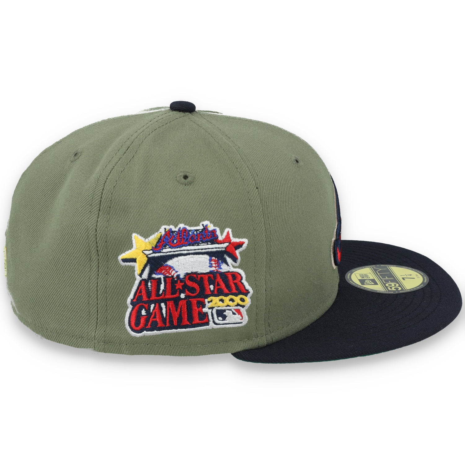 New Era Atlanta Braves 2000 All Star Game Side Patch 59FIFTY Fitted Hat-Olive Green