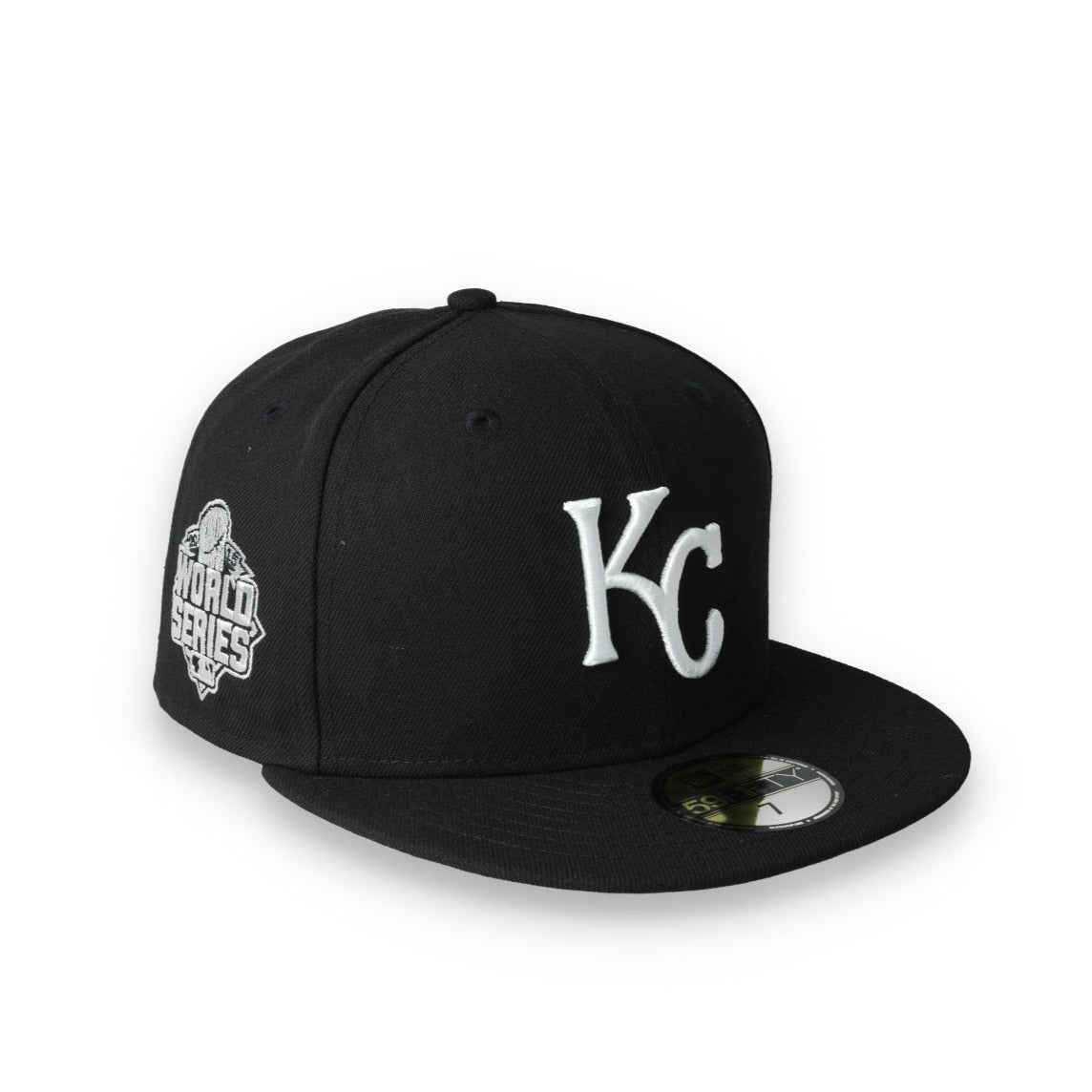 New Era Kansas City Royals Side Patch 2015 World Series 59Fifty Fitted Hat-Black/White