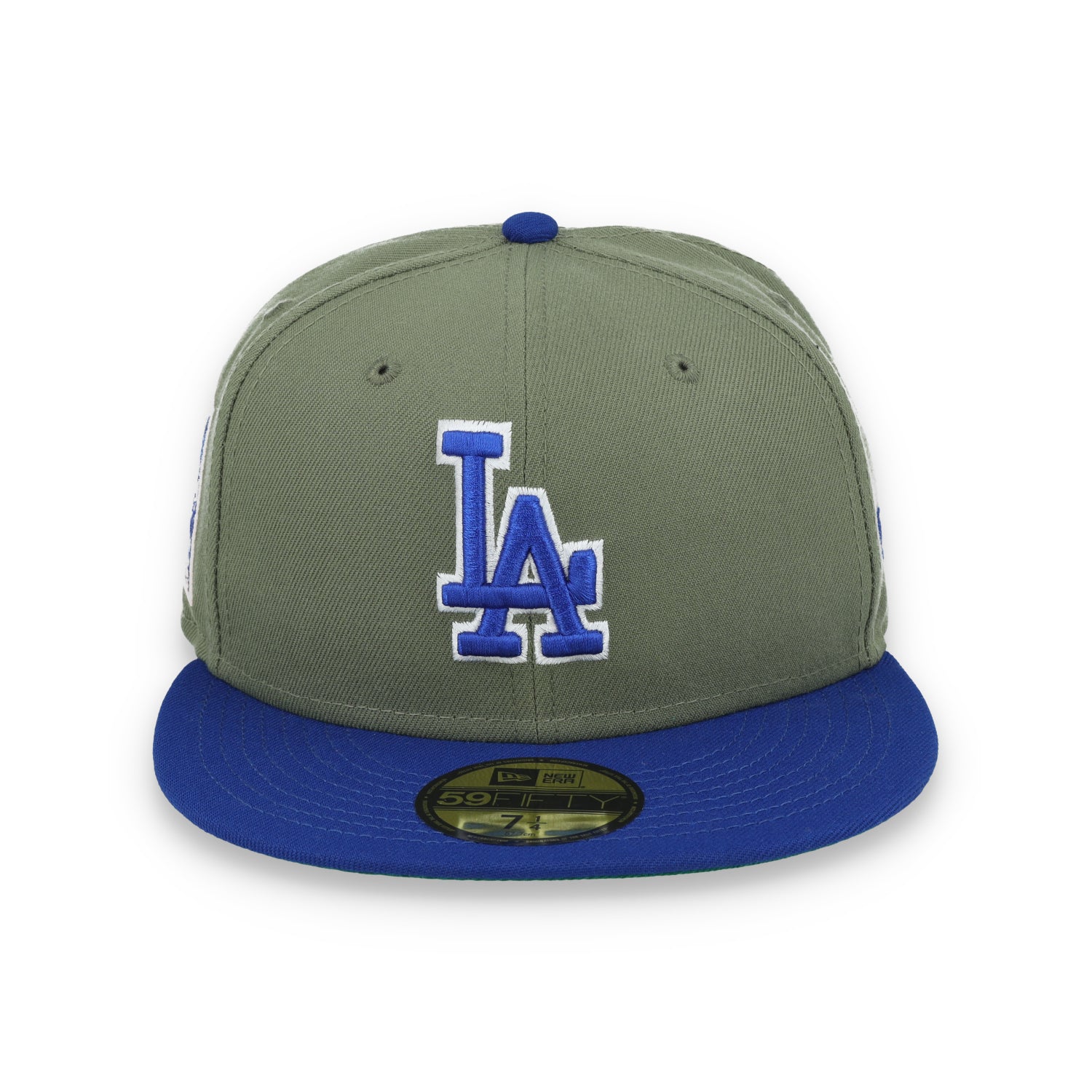 New Era Los Angeles Dodgers 60th Anniversary Side Patch 59FIFTY Fitted Hat- Olive Green