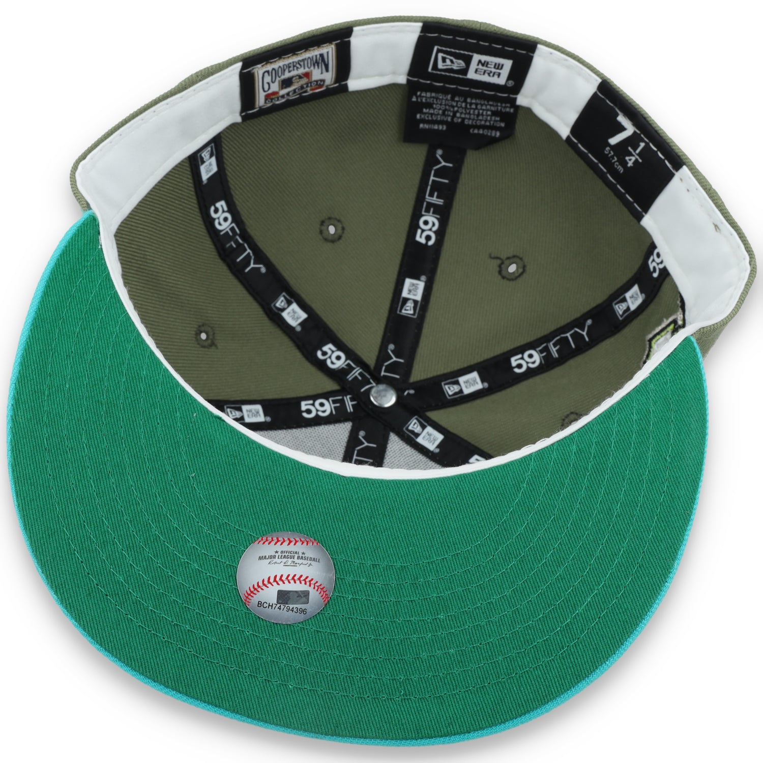 New Era Miami Marlins 10th Anniversary Side Patch 59FIFTY Fitted Hat- Olive Green