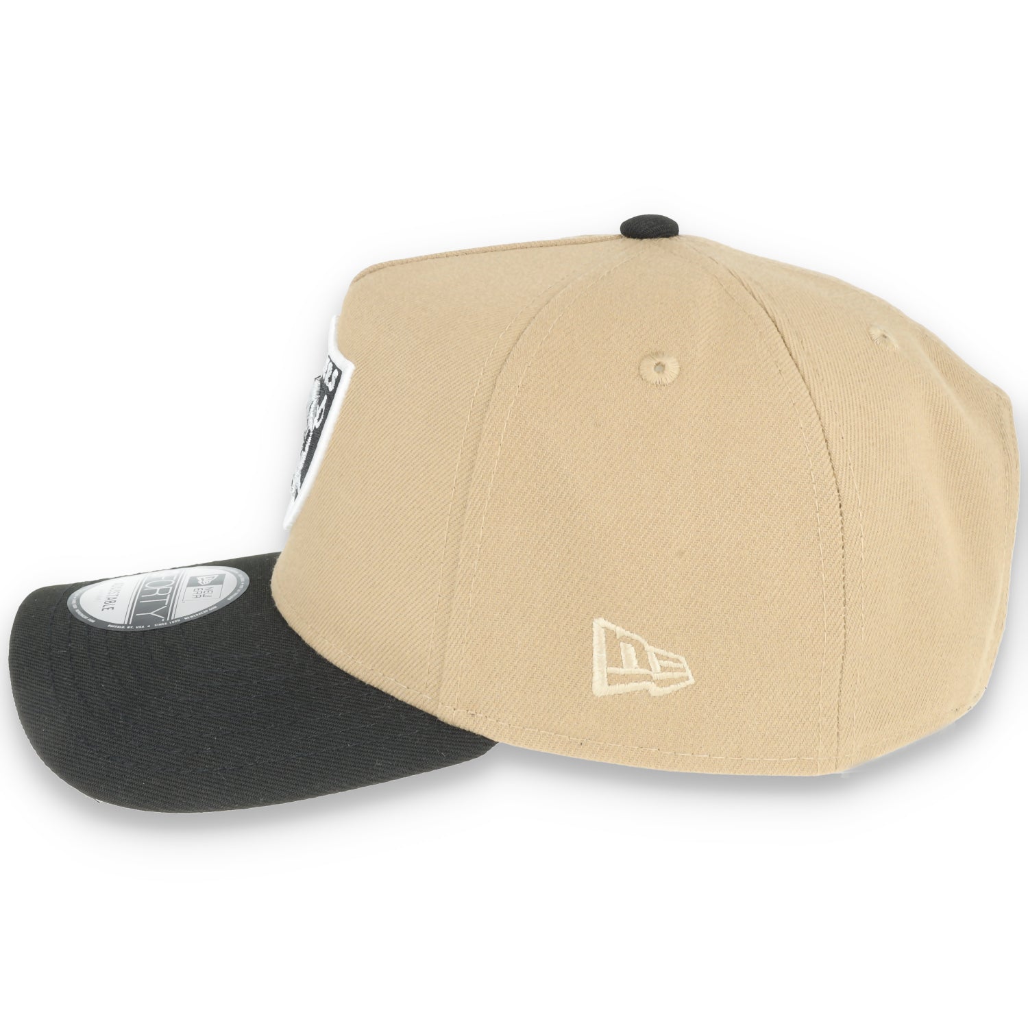 New Era Raiders 50th Anniversary Side Patch 9Forty A-Frame-Tan/Black