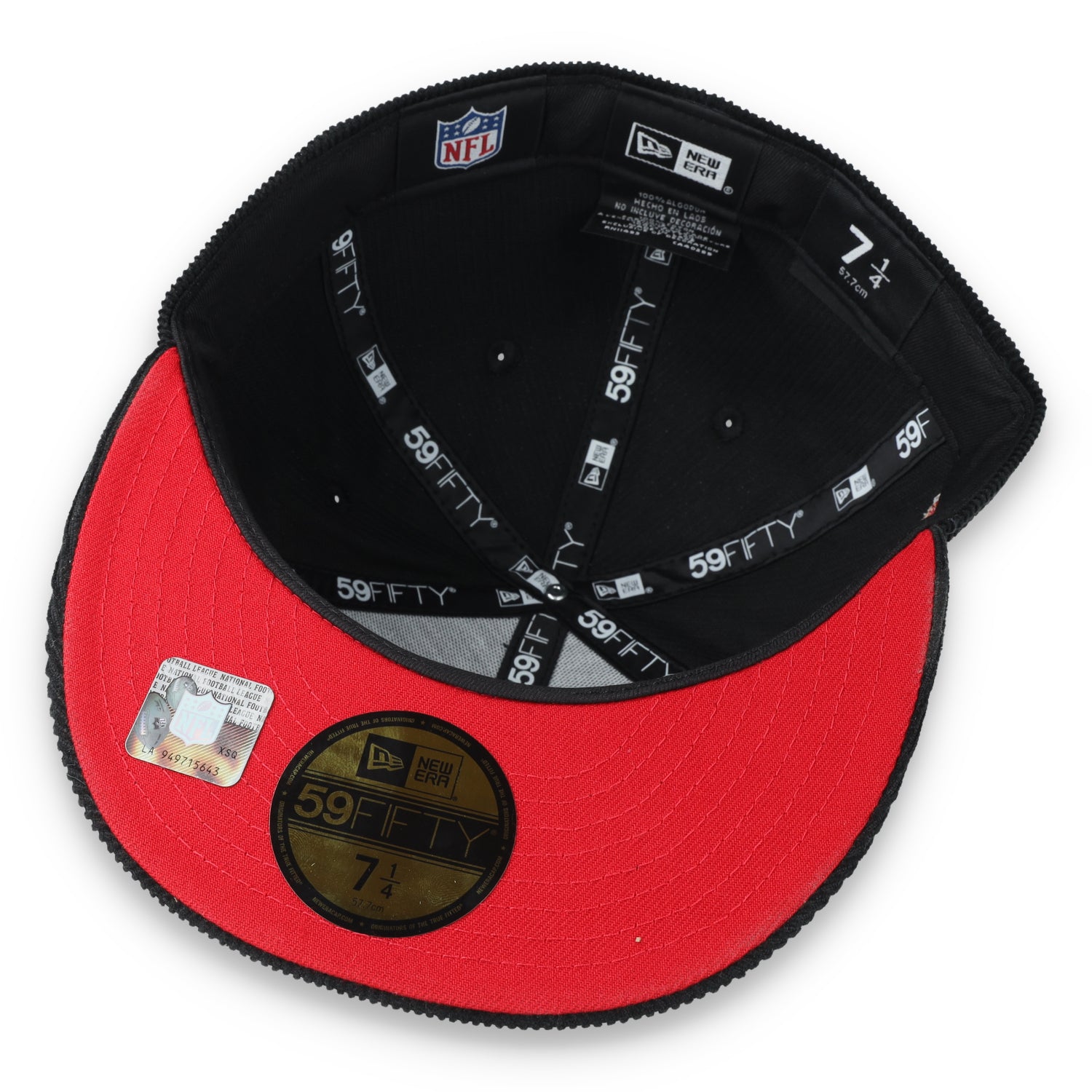 Exclusive San Francisco 49ers Corduroy 59FIFTY Fitted, 40th Anniversary Side Patch 59FIFTY Fitted Hat-Black