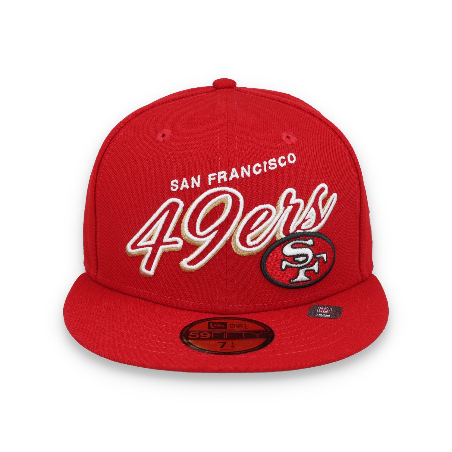 New Era San Francisco 49ers Script Sided 59FIFTY Fitted Hat-