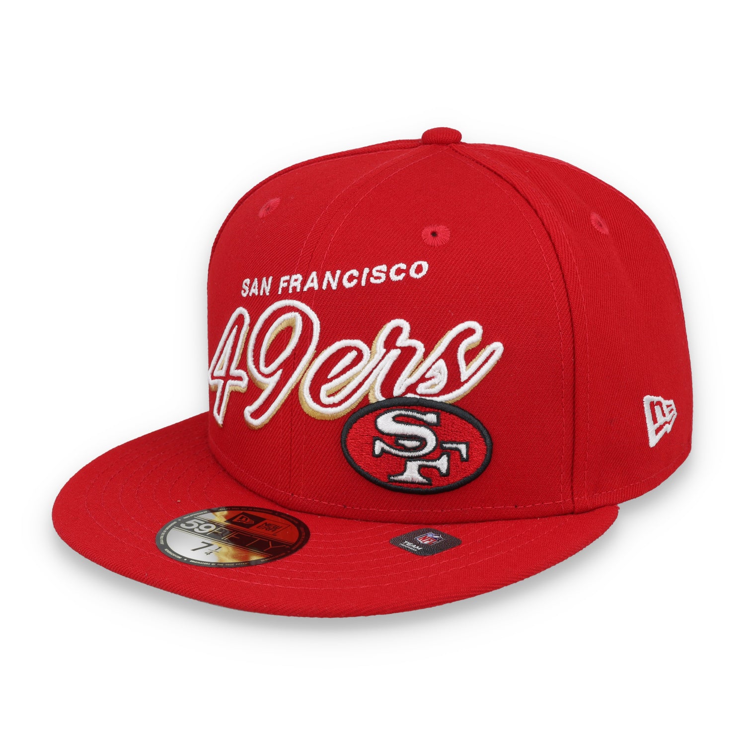 New Era San Francisco 49ers Script Sided 59FIFTY Fitted Hat-