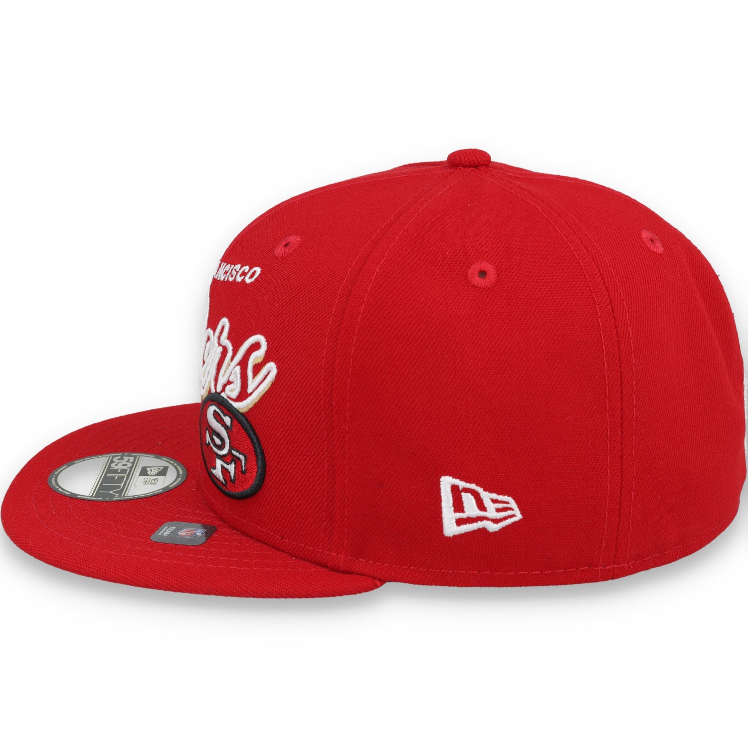 New Era San Francisco 49ers Script Sided 59FIFTY Fitted Hat-