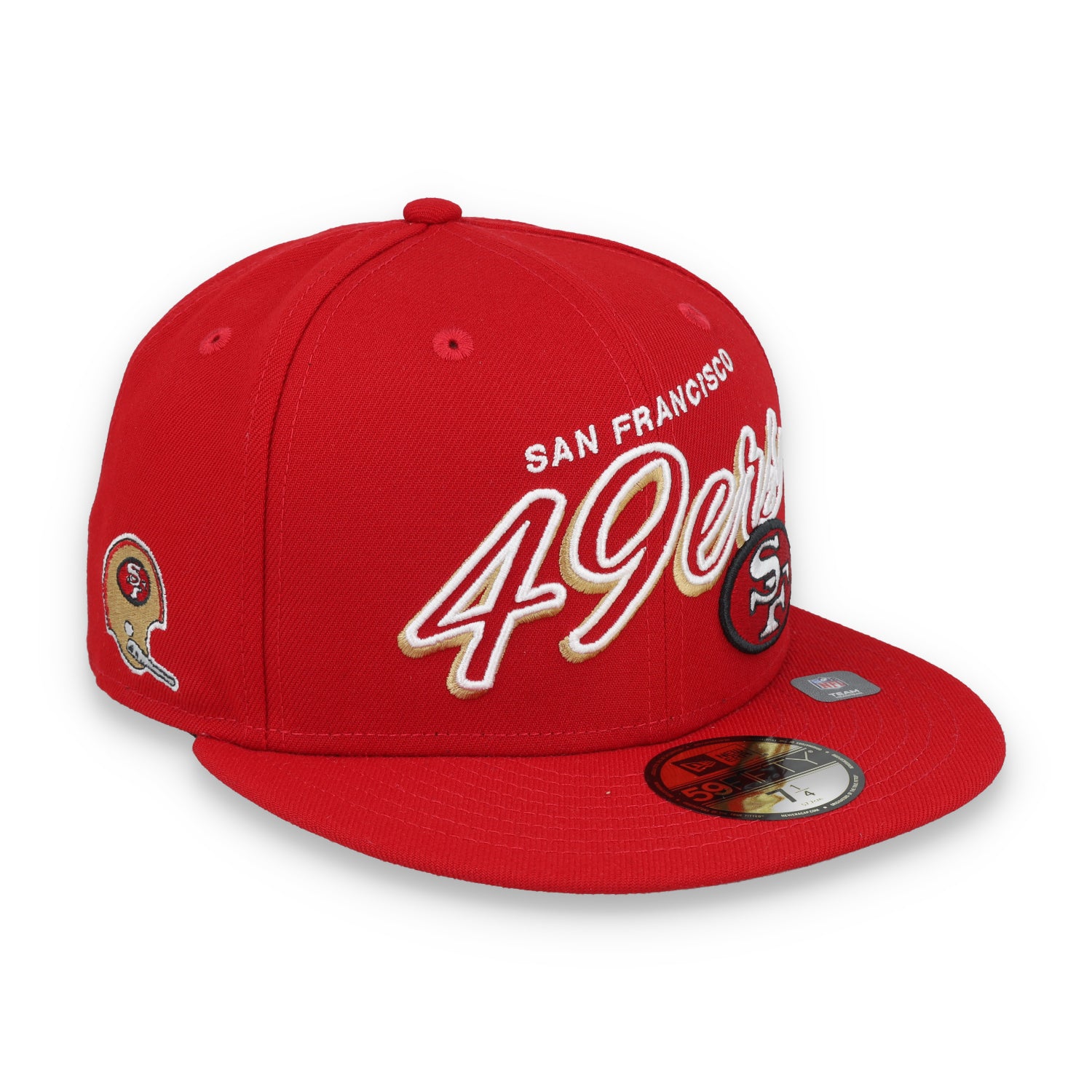 New Era San Francisco 49ers Script Sided 59FIFTY Fitted Hat-