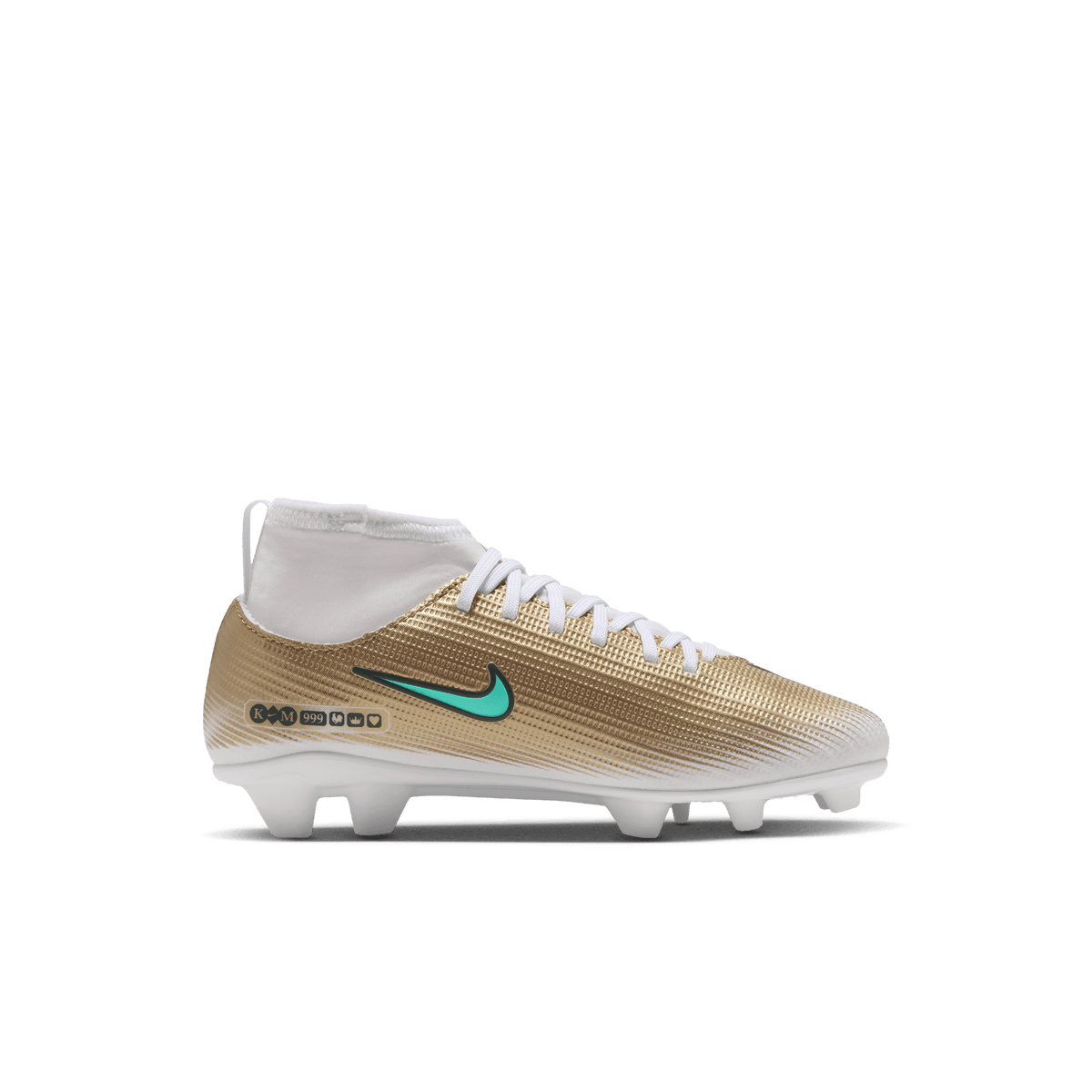 Nike Jr. Mercurial Superfly 11 Club "Kylian Mbappé" MG/FG-METALLIC GOLD/GREEN GLOW PHSRH001
