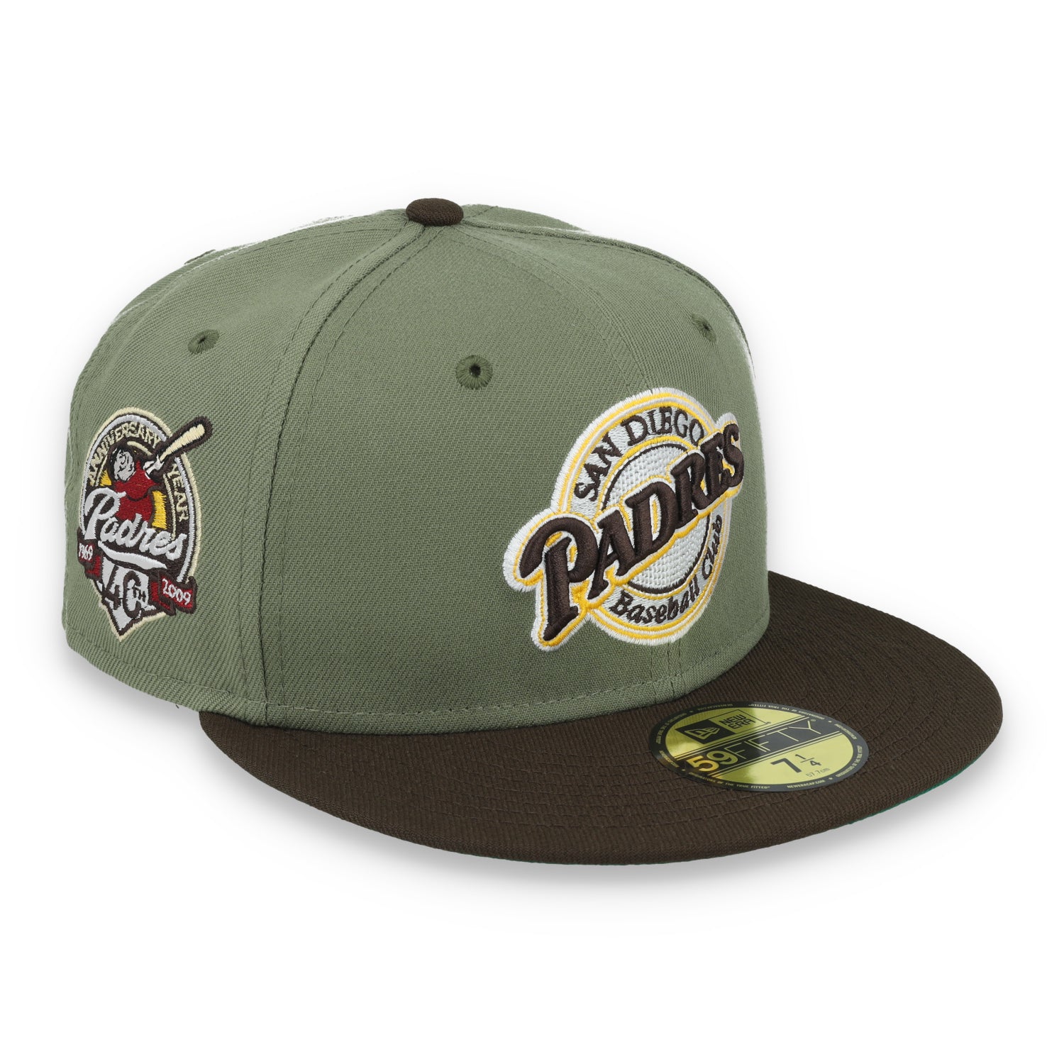 New Era San Diego Padres 40th Anniversary Side Patch 59FIFTY Fitted Hat- Olive Green