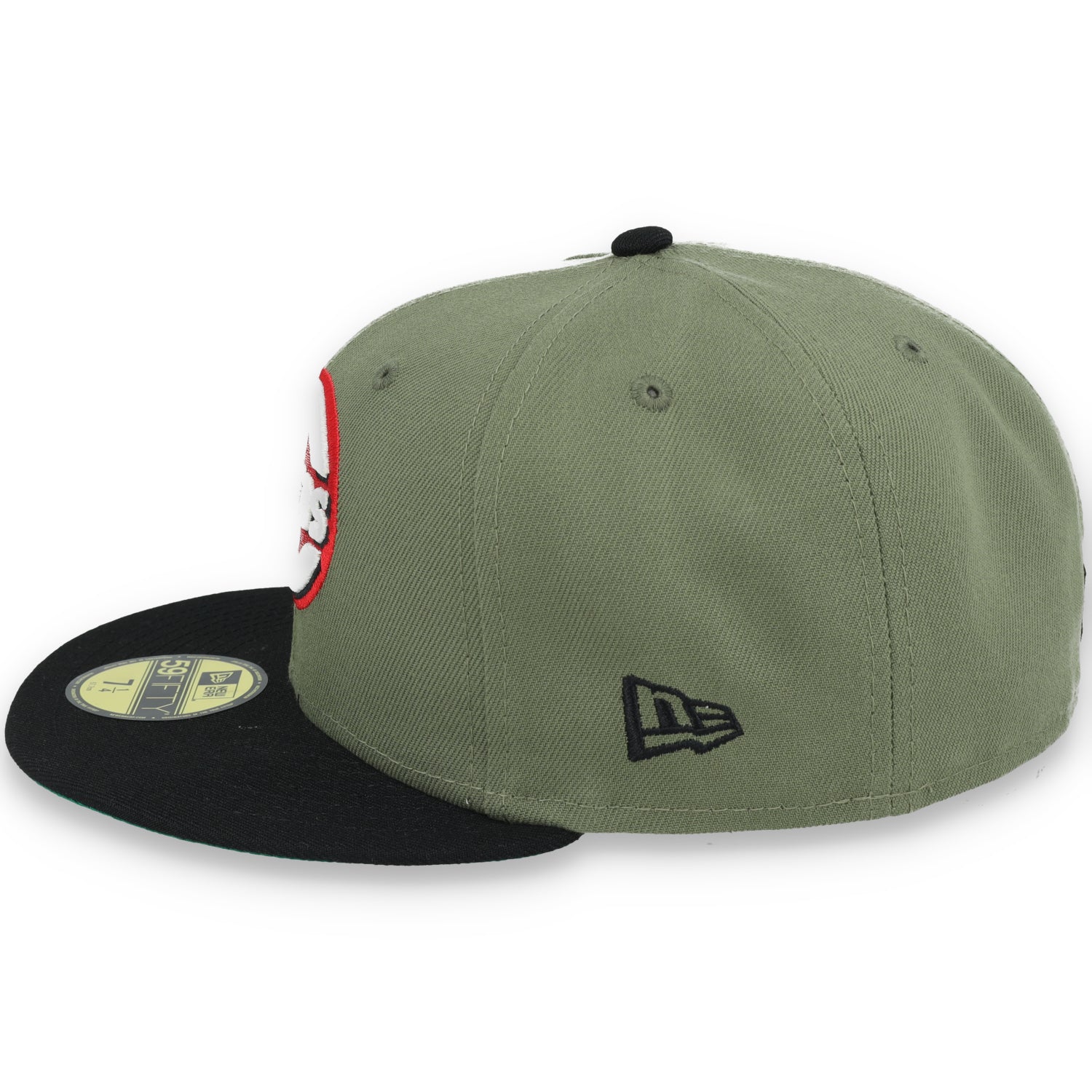 New Era Cincinnati Reds 150th Anniversary Side Patch 59FIFTY Fitted Hat- Olive Green