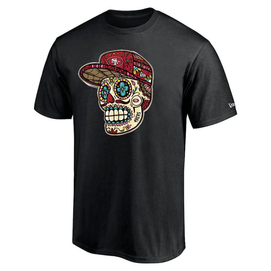 New Era Men's San Francisco 49ERS Sugar Skull T-Shirt - Black