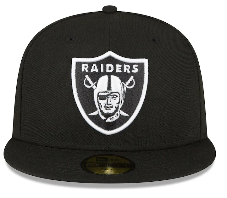New Era Las Vegas Raiders Super Bowl Side Patch Fitted Hat-Black/white