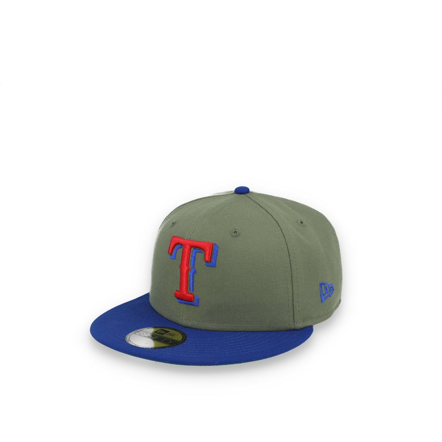 New Era Texas Rangers 50th Anniversary Side Patch 59FIFTY Fitted Hat- Olive Green
