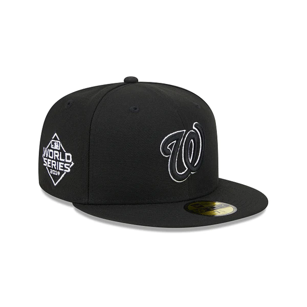 New Era Washington Nationals Side Patch 2019 World Series 59Fifty Fitted Hat-Black/White