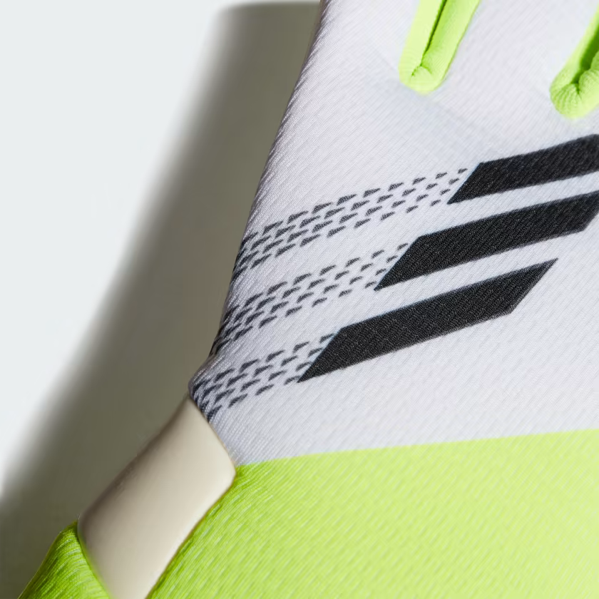 Adidas Kids X League GK Gloves-White/Lucid Lemon/Black