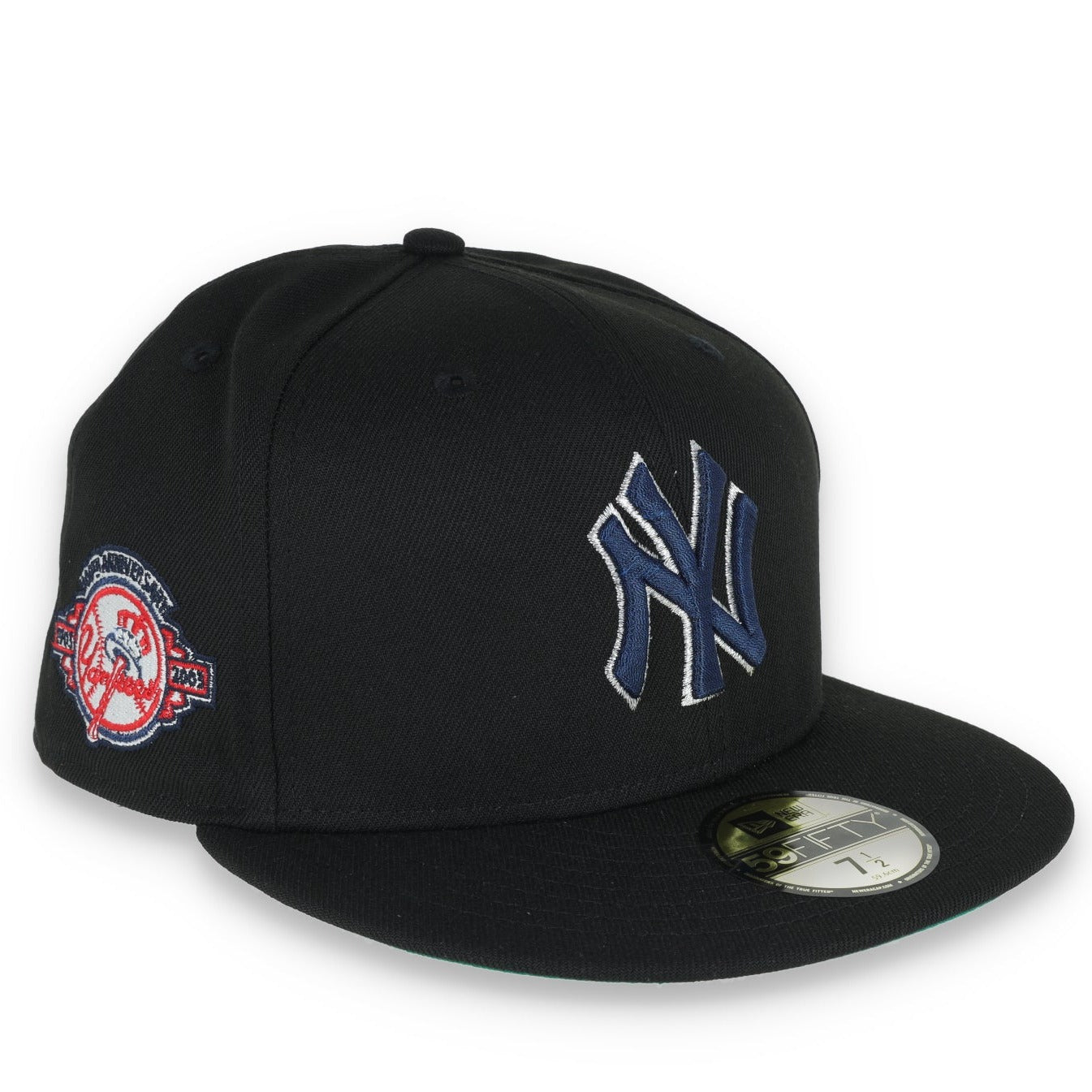 New Era New York Yankees 100th Anniversary Metallic Logo Side Patch 59fifty Fitted-Black
