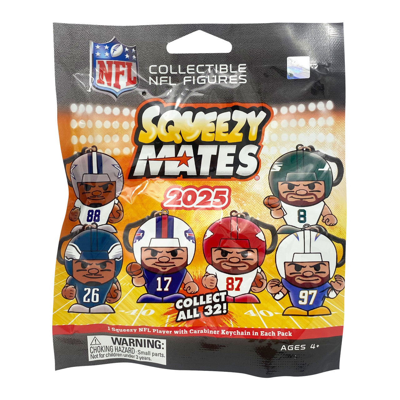 NFL Squeezy Mates  Gravity Feed Figurine Mystery Pack 2024-2025