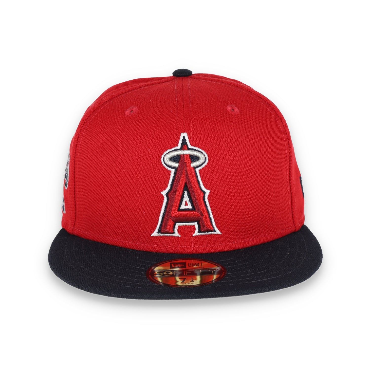 New Era Los Angeles Angels AL West 59Fifty Fitted Hat-Black/Red