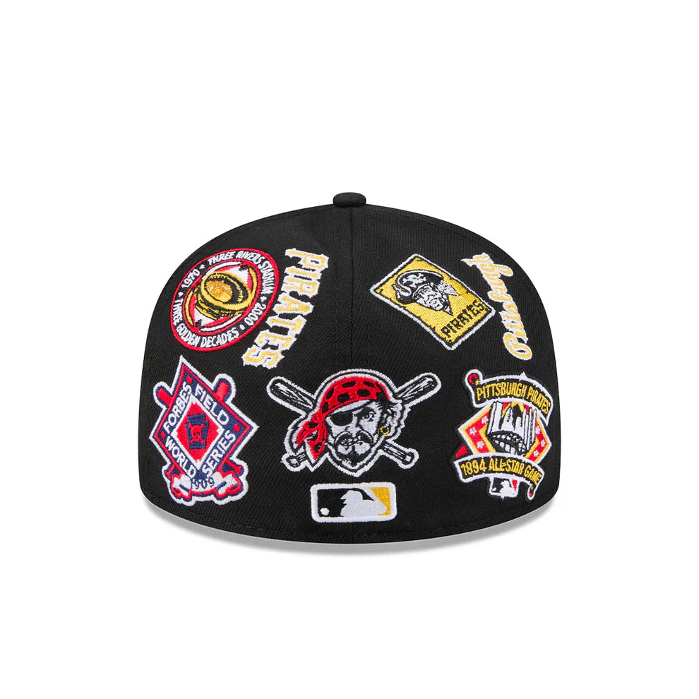 New Era Pittsburgh Pirates All Over 59FIFTY Fitted Hat- Black