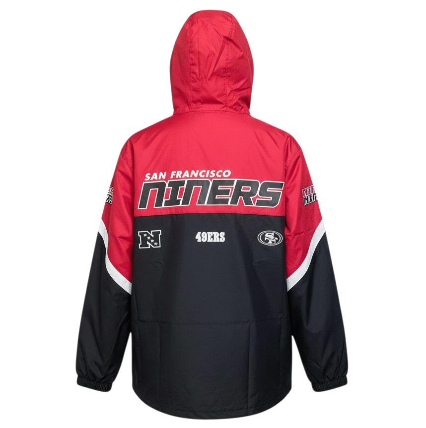 Mitchell & Ness San Francisco 49ers Triple Check Premium Quarter-Zip Windbreaker