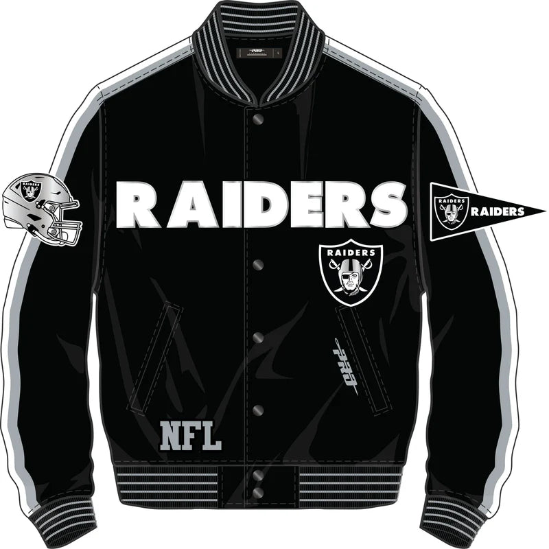 Pro Standard Men's las Vegas Raiders PRO GAME DAY DBL KNIT JACKET