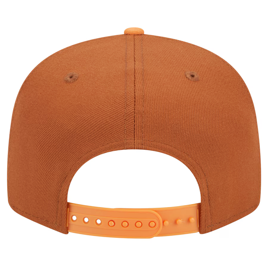 New Era Atlanta Braves Color Pack 2-Tone 9FIFTY Snapback Hat-Brown/Orange