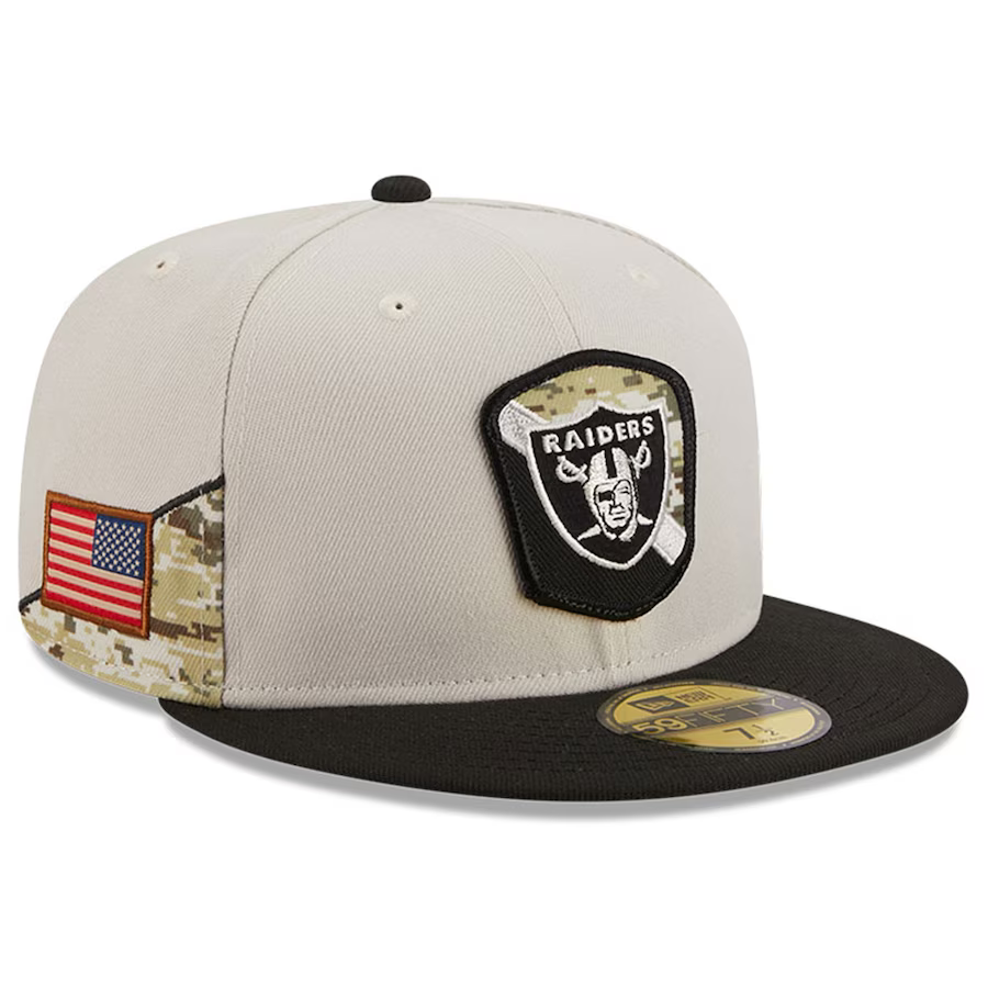 New Era Las Vegas Raiders Salute To Service 59FIFTY Fitted Hat 2023