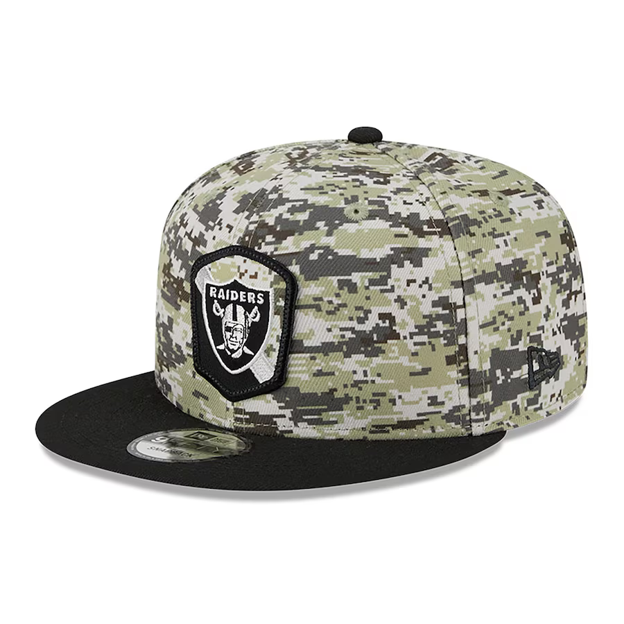 New Era Las Vegas Raiders Salute to Service 2032 9FIFTY Snapback Hat-