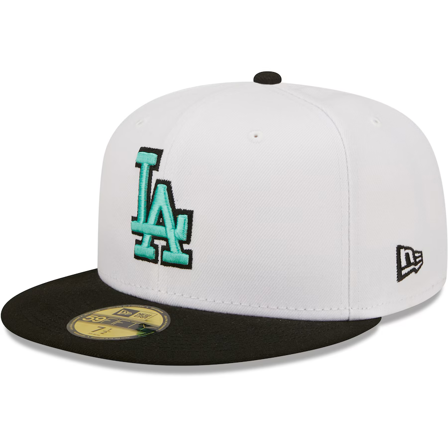 New Era Los Angeles Dodgers 2-Tone Color Pack 59FIFTY Fitted Hat-White/Black