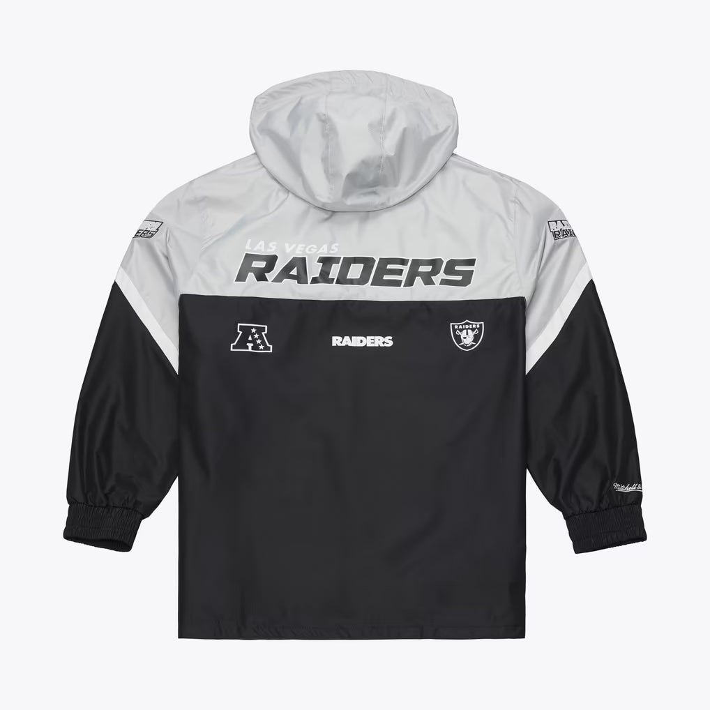 Mitchell & Ness Las Vegas Raiders Triple Check Premium Quarter-Zip Windbreaker