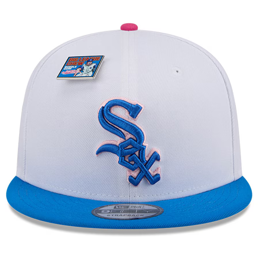 New Era Chicago White Sox Cotton Candy Big League Chew Flavor Pack 9FIFTY Snapback Hat-White/Blue