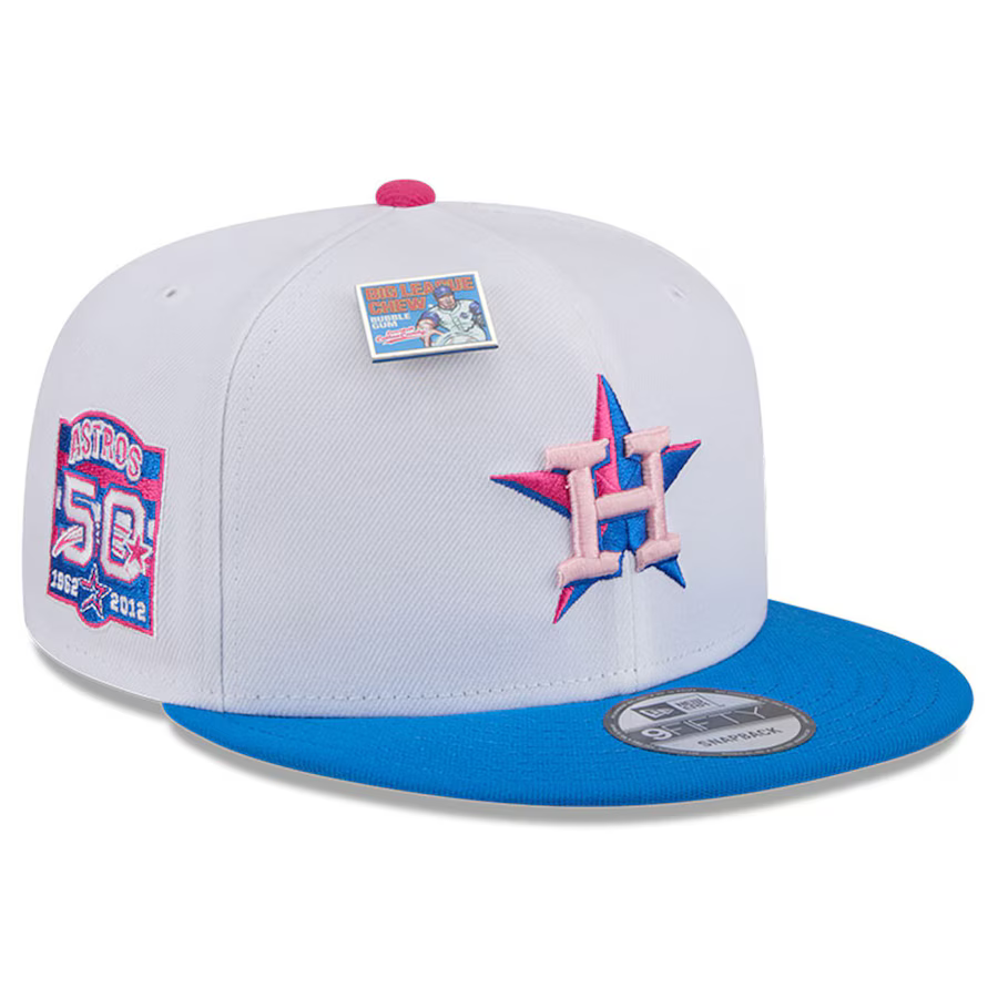 New Era Houston Astros Cotton Candy Big League Chew Flavor Pack 9FIFTY Snapback Hat