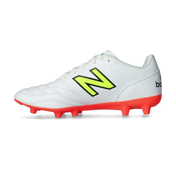 New Balance 422 V2 Wide Team FG -White/Volt/Crimson
